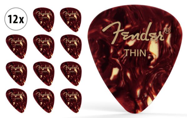 Fender 351 Plektren Thin 12er Pack