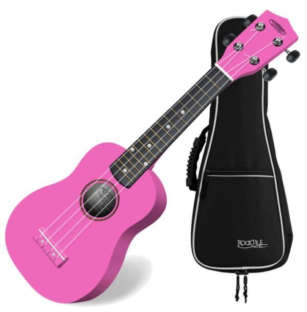 Classic Cantabile US-100 PK Sopran-Ukulele Pink Set inkl. Tasche