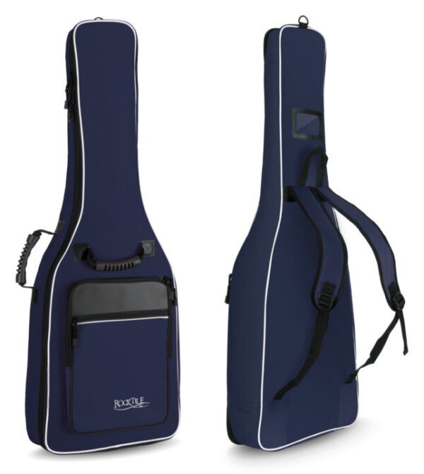 Rocktile Klassik-Gitarrentasche - gepolstert mit Rucksackgarnitur Blau