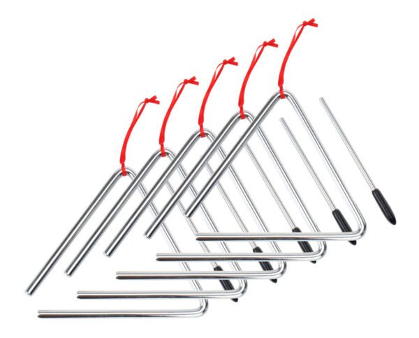 XDrum Triangel, klein 15cm SET 5 x + Schlägel