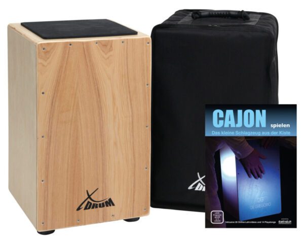 XDrum Cajon Primero Natur inkl. Cajonschule und Tasche
