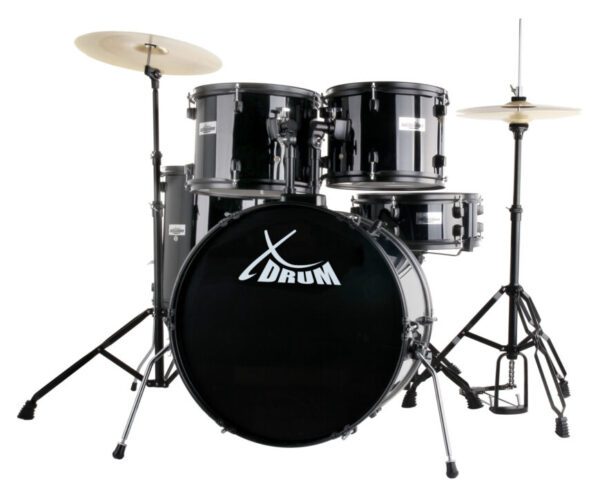 XDrum Rookie 22" Standard Schlagzeug Komplettset Black inkl. Schule