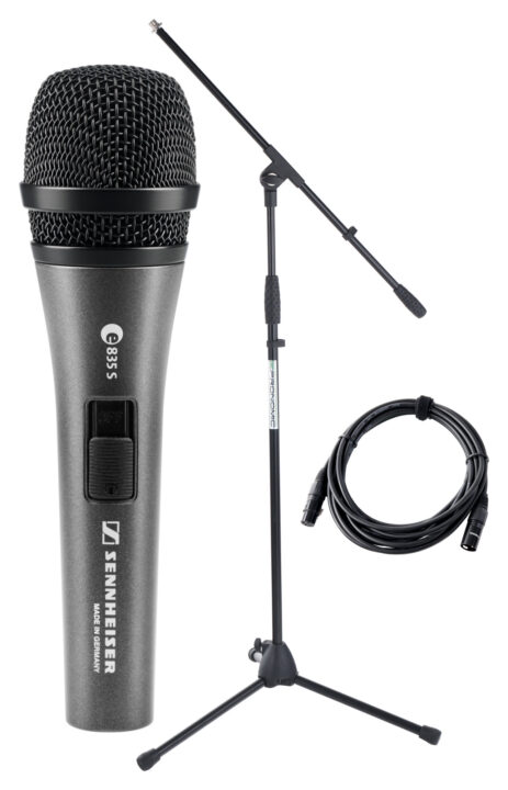 Sennheiser E 835 S Mikrofon Set+ Ständer + Kabel