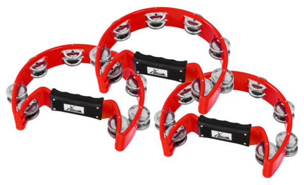 3er Set XDrum TM-1 Hand Tambourin Rot
