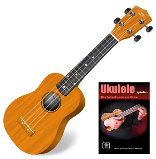 Classic Cantabile US-100 NAT Sopran-Ukulele Natur Set inkl. Lernheft