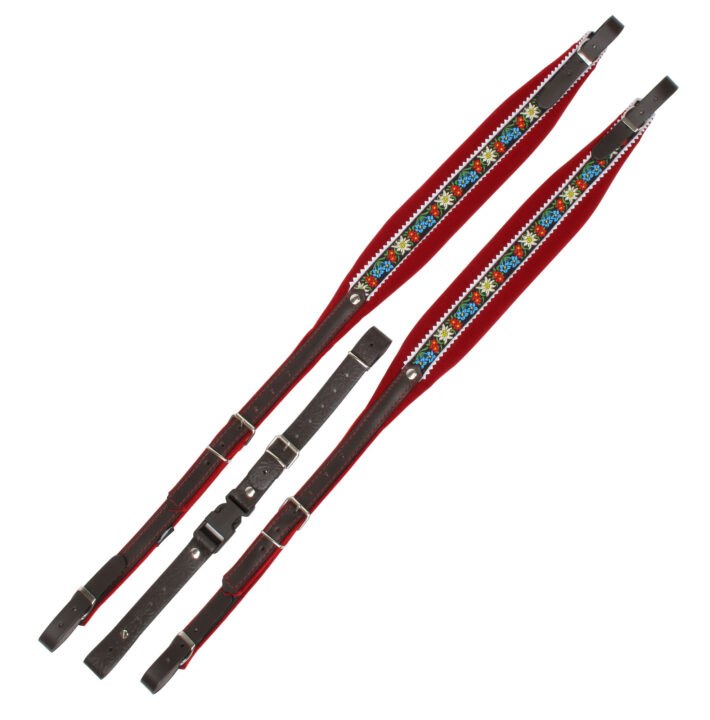 Alpenklang Harmonikariemen Edelweiß/Rot für 4-reihige Harmonikas