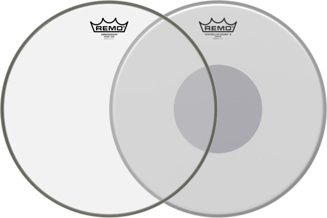 Remo Controlled Sound X Coated Black Dot 14" + Ambassador Reso Set