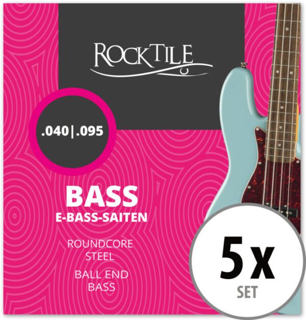 Rocktile E-Bass-Saiten 5er Pack