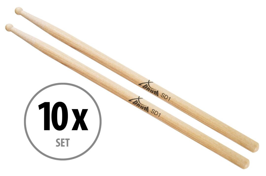 10 Paar XDrum Schlagzeug Sticks SD1, Hickory, Wood Tip