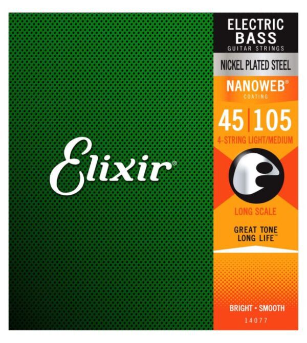 Elixir 14077 E-Bass Nanoweb Long Scale Light/Medium